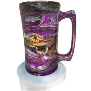 Stainless steel double wall insulated handmade resin tumblers