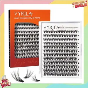 Lash Cluster 240pcs Individual Lashes,8-16mm Diy Lash Extension,C Curl Lash Clusters Wispy,3D Natural Lash Clusters Look Like Eyelash Extension DIY at Home (Orange 40P-C-8-16mix)