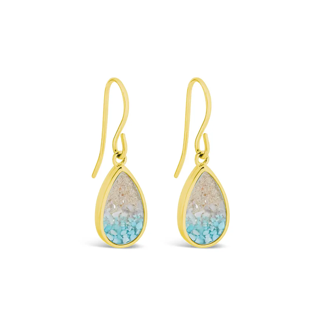 Explorer Teardrop Earrings - Gold - Caribbean Gradient