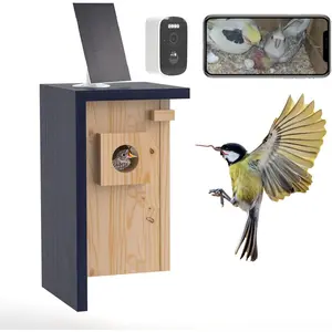 Birdhouse Camera - Solar  1080P/   Nest Box, 2.4G WiFi Live View, Night Vision, Real-Time Bird Watching & Hatching, Outdoor Garden Bird Nest, Ideal  for Bird Lovers