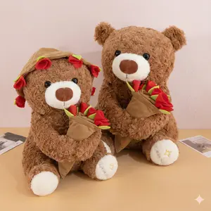 Bloom Rose Bear  - Viral Valentine's Day Surprise Gift for Her | Handmade Forever Rose Teddy with Blooming Reveal Box | Romantic Gift for Girlfriend, Wife & Mom | Ready-to-Gift | Premium Decor | Unique Anniversary Gift | Cute Gift for Women