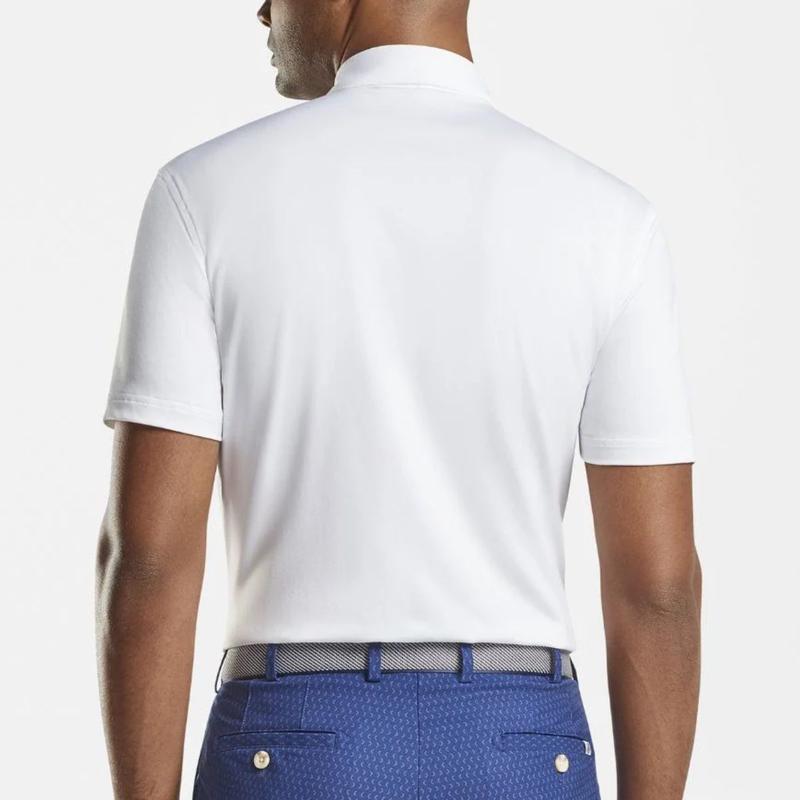 Peter Millar Solid Stretch Mesh Performance Polo, Designed for Ultimate Comfort and Breathability Menswear Top Menswear Top