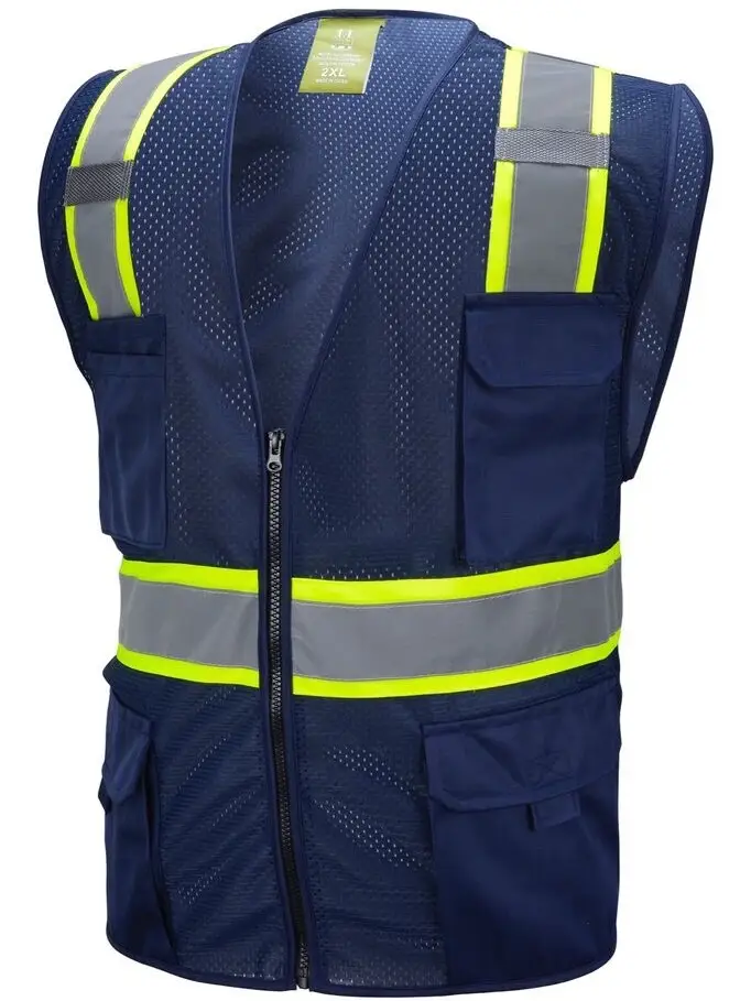 Navy Two Tones Safety Vest ,With Multi-Pocket Tool 803