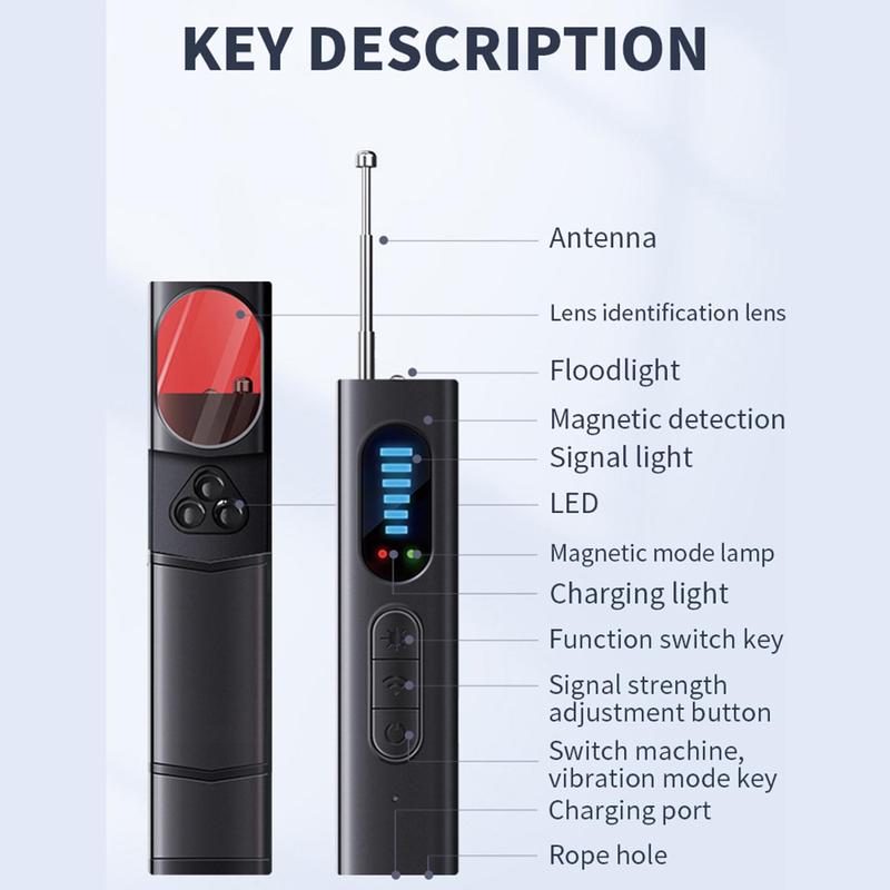 Hidden Camera detector GPS Tracker Device for Hotel, Airbnb, Travel, Car, Bathroom, Office, Wireless Signal Infrared Scanner, Anti-Positioning Monitoring, Hotel Anti-Spy Detector Security Detection Automatic Alerts Remote One Black Portable Protection Hidden Camera detector GPS Tracker Device for Hotel, Airbnb, Travel, Car, Bathroom, Office, Wireless Signal Infrared Scanner, Anti-Positioning Monitoring, Hotel Anti-Spy Detector Security Detection Automatic Alerts Remote One Black Portable Protection