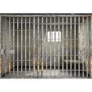 7x5ft Fabric Prison Bars Backdrop Jail Backdrop Jail Bars Murder Crime Theme Party Police Cell Mugshot Photography Background Birthday Party Decoration Kids Adults Video Studio Photo Props