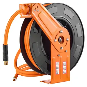 Retractable Air Hose Reel 1/2 IN x 50 FT Hybrid Air Hose Reel Max 300 PSI