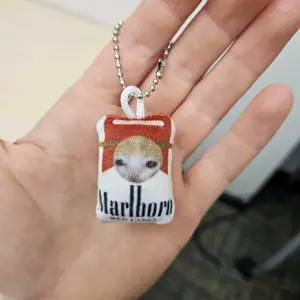 ciggy sad cat plushie keychain ciggy sad cat plushie keychain