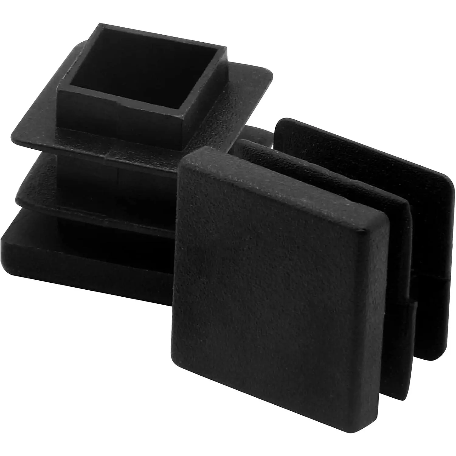 Black Synthetic Square Plastic Plugs - 12-Count 5/8" Furniture Finishing Plugs with Sealing Performance & Vibration Reduction for Pipes, Patio Furniture, Bar Stools