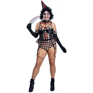 Plus Size Women's Sexy Killer Clown Costume