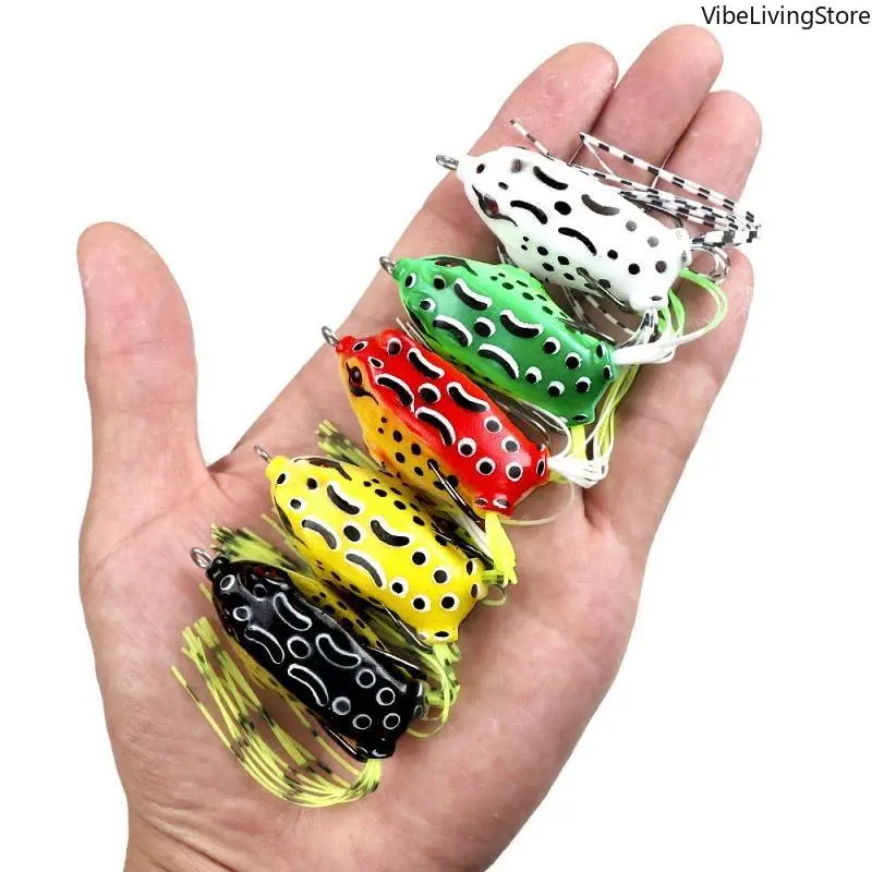 Floating Fishing Lure Charms, Double-Hook Upturned Soft Artificial Bait for Snakehead Fish