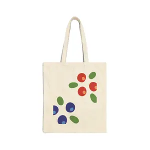 Casual Minimalist Eco Friendly Berries Fruit Tote Bag / Reusable Bag