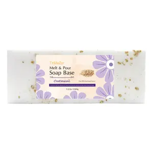 TinMeZor 5.2LB Oatmeal Soap Base DIY Handmade Vegan Melt and Pour Soap Easy to Cut for Crafting Projects