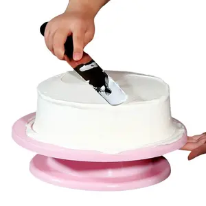 Plastic Cake Turntable for Icing, Rotating Cake Stand for Cream Decoration, Baking Tool for Pastry Work, Durable Plastic Cake Decorating Platform, Baking Utensils Supplies, Pastry Decorating Tools
