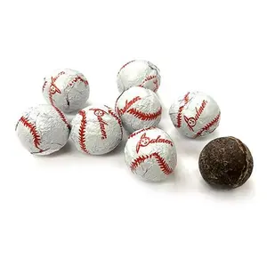 Palmer Chocolate Flavored Foil Wrapped Baseballs - 3 LB Bulk Bag