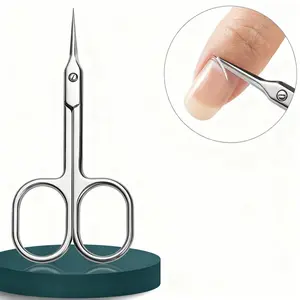 Stainless Steel Straight Beauty Scissors, Multifunctional Nail Tools for Facial Hair, Manicure, Moustache, Eyebrow, Eyelash, Nose, Ear, Cuticle and Dead Skin