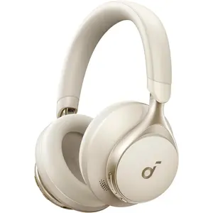 Soundcore by Anker Space One Active Noise Cancelling Headphones 2X Stronger Voice Reduction 40H ANC Playtime LDAC Hi-Res Audio Bluetooth 5.3 White