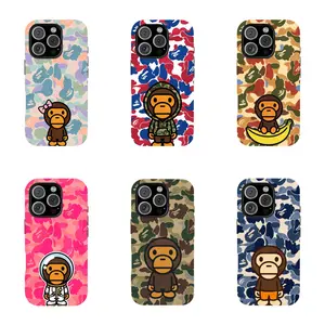 Bape Baby Milo Urban Camo Impact Case – 2-Piece Military-Grade Hard Shell, Flexible Inner Liner, Glossy Scratch-Resistant UV Protection | Fits iPhone 17/16/15/14/13/12/11 Pro Max/Plus