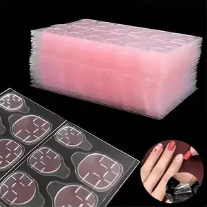 Double-Sided Nail Jelly Glue Transparent Fake Nail Art Tape Glue Sticker DIY Reusable Nail Accessories