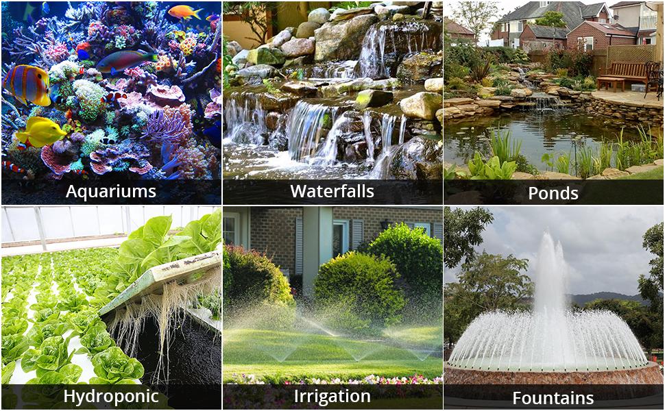 GARVEE 130W 3700GPH Submersible Water Pump, Pond Pump 31Ft Lift Height, Submersible Pump Pond with Power Cord 16Ft, Perfect for Waterfall, Water Fountain, Aquarium, Hydroponic GARVEE 130W 3700GPH Submersible Water Pump, Pond Pump 31Ft Lift Height, Submersible Pump Pond with Power Cord 16Ft, Perfect for Waterfall, Water Fountain, Aquarium, Hydroponic