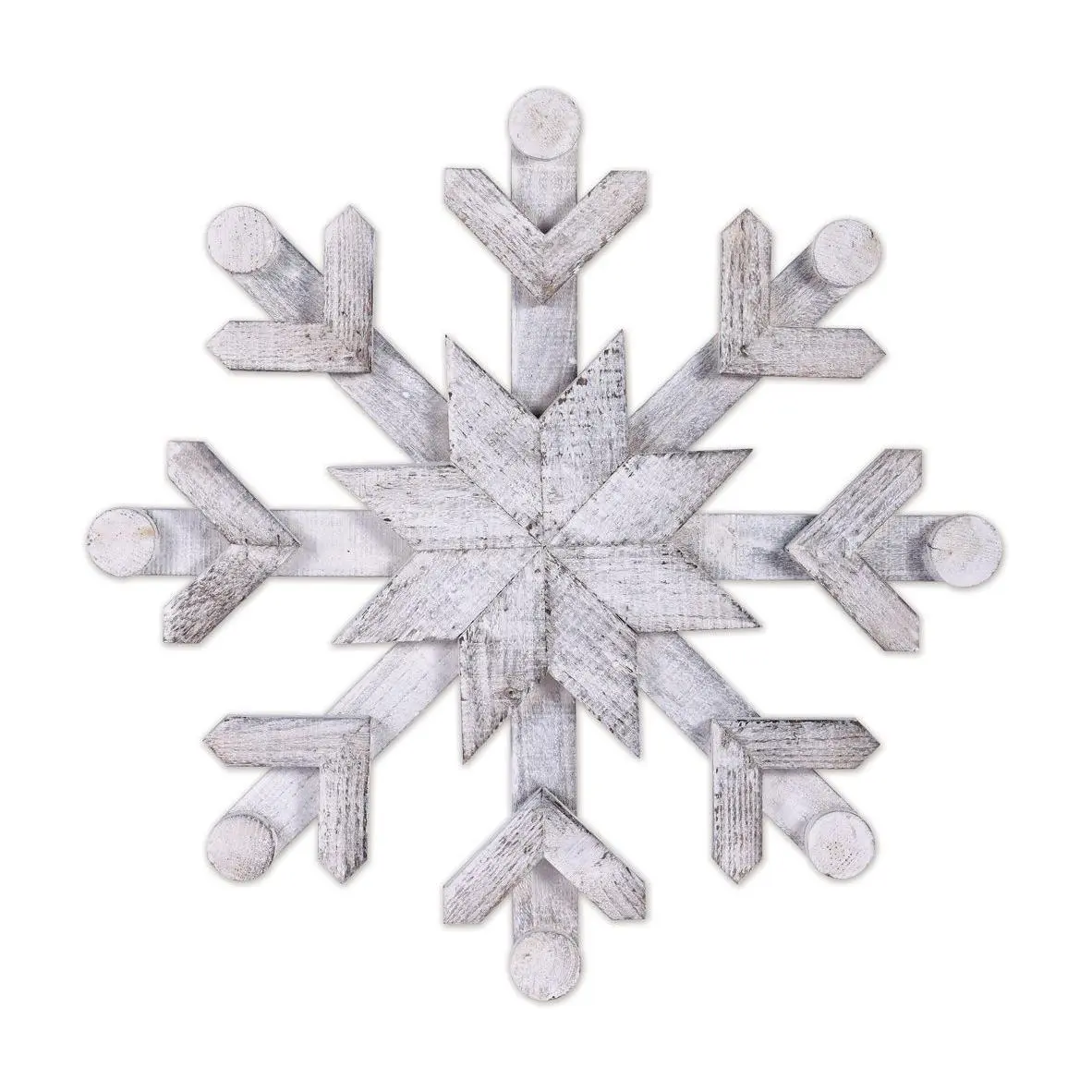 Sunset Vista Designs White Wood Snowflake 18"