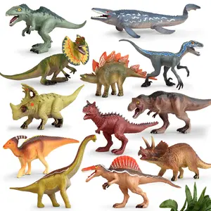 12 Piece Mini Dinosaur Toy Set, Action Figures, Realistic Dinosaur Toys for Dinosaur Lovers, Perfect Party Gift for Boys Girls Kids, Christmas Birthday Present