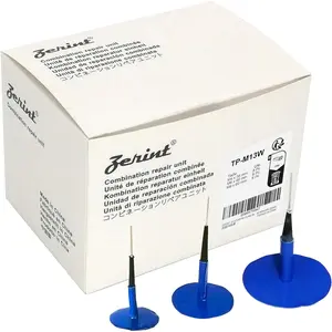 Combination Repair Unit Kit, Tire Repair Patch Plug Kit 1/6" x 1 3/8", 1/4" x 1 3/4" and 3/8" x 2 3/8" Wrapped stem 8 pcs Each