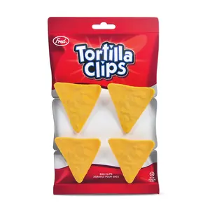 TORTILLA CLIPS- 4 Pack Tortilla Chip-Shaped Chip Clips Kitchen Set