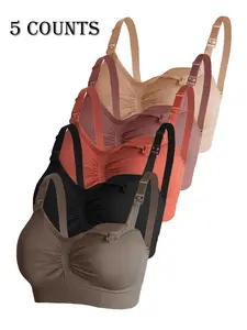 Comfortable Nursing Bra Set for Pregnant Women, Adjustable Straps, Multiple Colors Available, Casual Style, All Seasons Wear