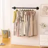 EOYUTLLY 36.2” Long Retro Iron Metal Industrial Pipe Wall-Mounted Heavy-Duty Detachable Clothes Rack - 38 inches Extra Space Garment Rod for Closet, Bathroom, Home Decor, Clothes Rack Drying