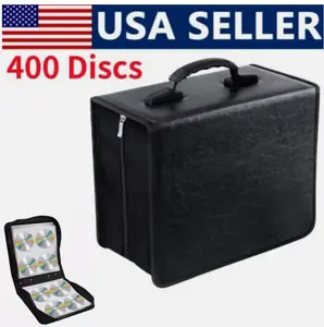 400 Disc CD DVD Storage Bag Portable PU Leather Wallet Holder Organizer Case Box