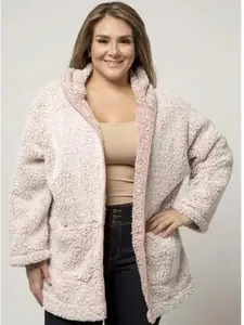 Plus Size Sherpa Jacket