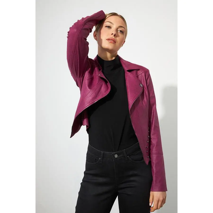 Joseph Ribkoff  Studded Long Sleeve Moto Jacket