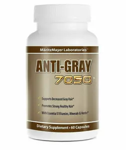 Anti Gray Hair 7050 Restore Natural Hair Color Dietary Supplement 60 Capsules