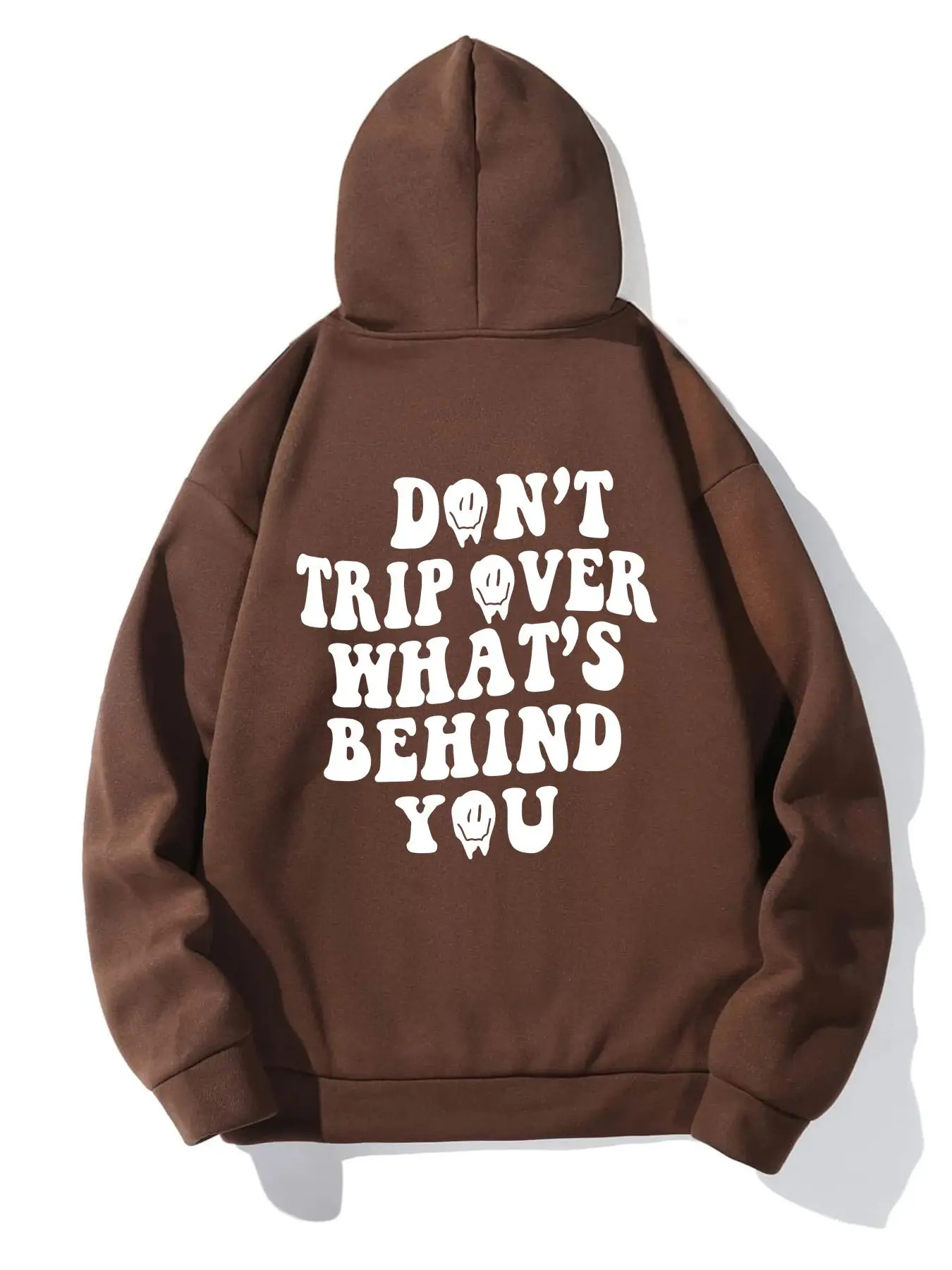 Men's Regular Fit Letter Print Drop Shoulder Hoodie, Minimalist Menswear, Trendy Casual Fashion Soft Comfy Long Sleeve Hooded Pullover for Daily Holid