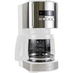 Kenmore Drip Coffee Maker - 12 Cup Programmable Cafe Machine With Glass Pot, Regular & Bold Brew, Auto Shut Off Large Water Reservoir,  Filter, Kitchen Appliances For Cafeteria Barista, White