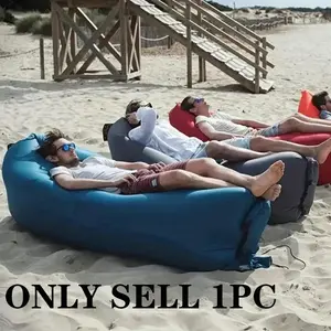 Inflatable Sofa, 1 Count Foldable Soft & Fast Inflation Sofa for Camping & Lounging, Portable Inflatable Bed for Outdoor Camping, Camping & Hiking Equipment, Folding Couch