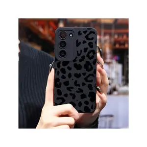 [High Quality Shock Absorbing Cases] Leopard Print High Quality Protective Phone Cases, Soft To Hold, Compatible With Samsung Galaxy S26/S23/S22/S21 s, Black Background Color, Shock Absorbing, Anti Slip, Lightweight, Durable And Stylish for iPhone 17air