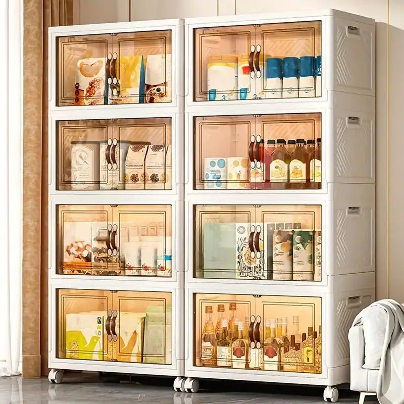 Foldable Removable Storage Box, 1 Count Large Capacity Multifunctional Clothes Storage Organizer, Moisture-proof Kitchen Storage Rack, Summer Fathers