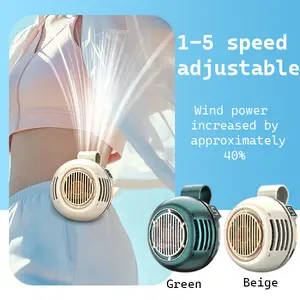 Portable Fan, usb rechargeable handheld fan, 5-speed settings, powered by a 1000mAh battery with up to 8 hours of runtime, featuring air bladeless technology perfect for outdoor activities, travel, work, and a summer essential 36dB Silent Portable Fan