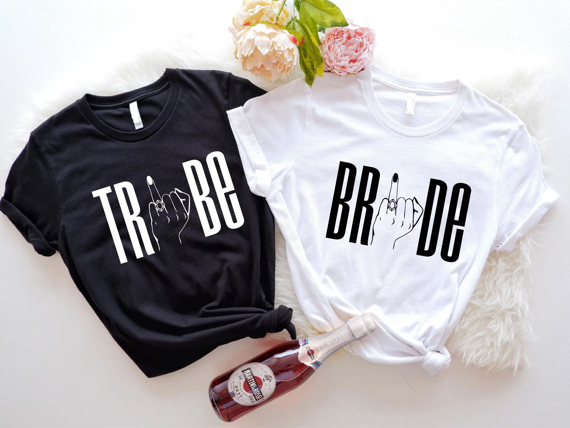Bride Tribe Shirt, Matching Bridal Squad Tees, Bachelorette Party T-shirt, Bridal Shower Gift Shirt, Team Bride T-shirts,  Ring Finger Shirts