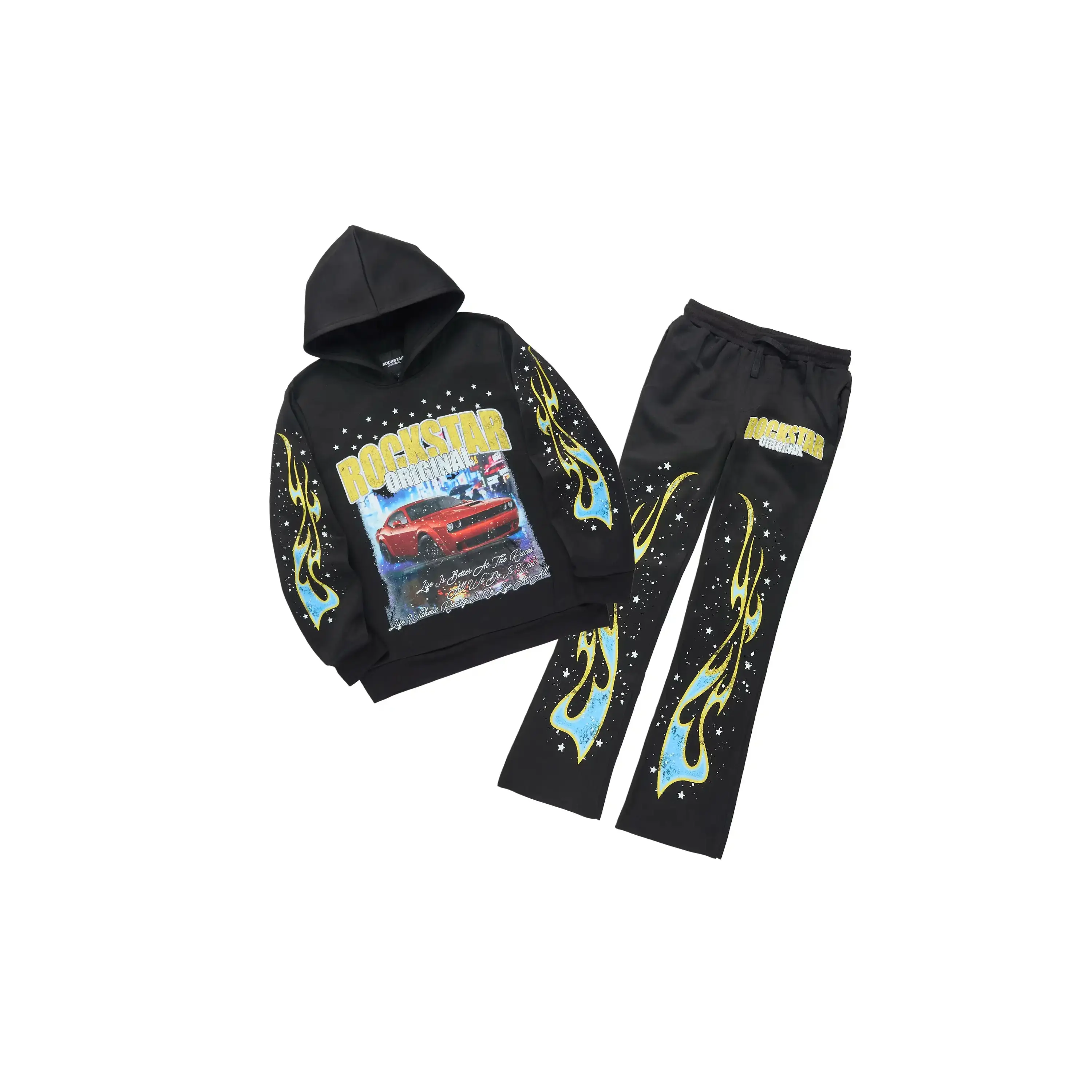 Boys Tokyo Black/Multi Stacked Track Set