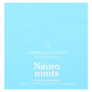 NeuroGum Energy & Focus Mints, Peppermint, 12 Pack, 12 Pieces Each