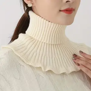 Women's Fashion Sweater Collar 5-Pack Breathable High Neck Neckband for Daily Wear Winter Fashion Turtleneck Scarf Warm Style