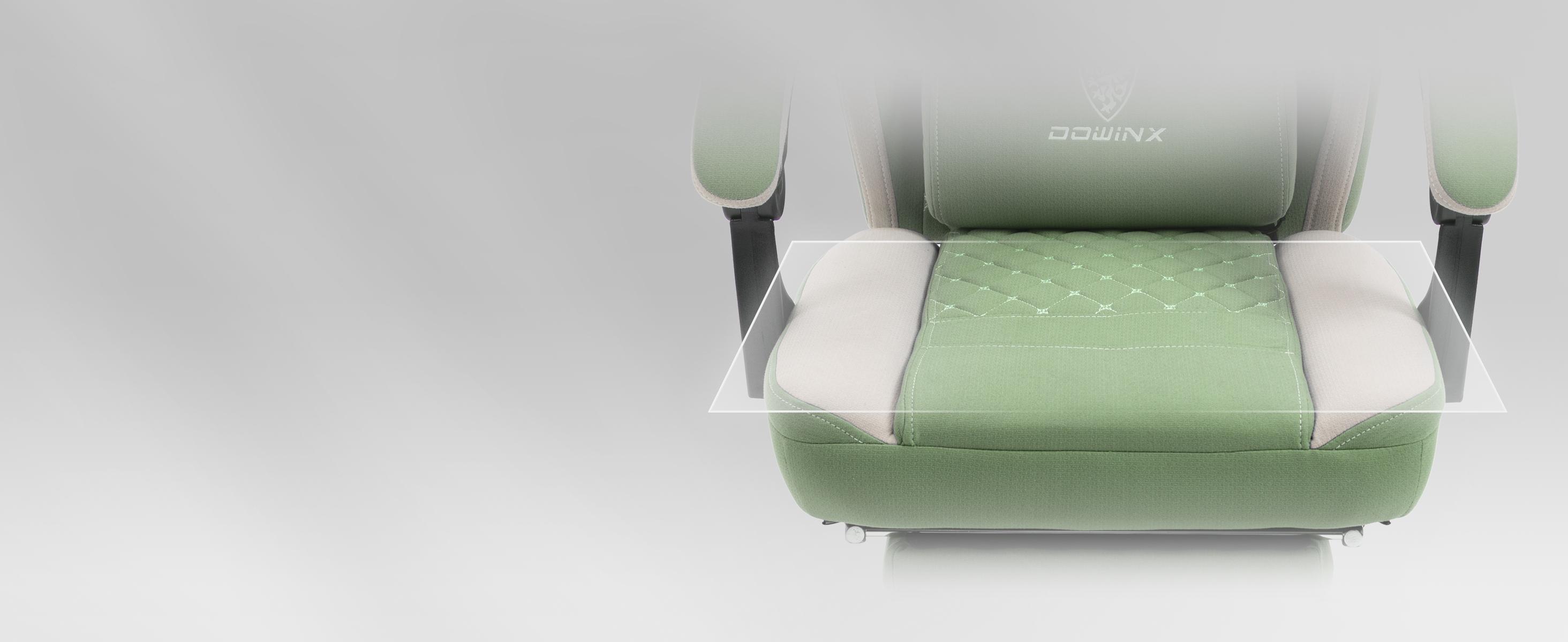 Dowinx Gaming Chair Breathable Fabric Game Chair with Gel Pad and Storage Bag, Comfortable Gamer Chair with Pocket Spring Cushion, Ergonomic Computer Chair with Footrest