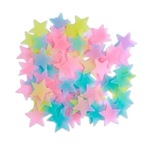 100pcs Glow-in-the-Dark Luminous Plastic Wall Stickers, Multicolor Fluorescent Decals for Home Decor, Nursery Ceiling Accents fathersdaygift