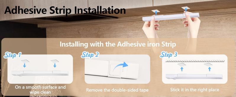 2 Pack Under Cabinet Light with Motion Sensor USB Rechargeable Battery Operated Magnetic Closet Kitchen Counter LED Strip Auto Shut-Off Eye-Care Gradual Brightness