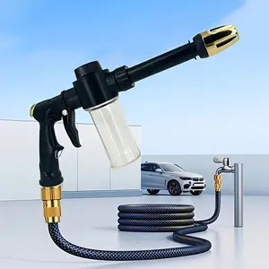 High Pressure Car Wash Foam Gun, Long Handle Design, Adjustable Nozzle, Ideal for Cleaning, Watering, and Tire Inflation, Includes Foam Spray Gun, Car Wash Sprayer