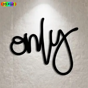 1pc Calligraphic "Only" Metal Wall Art, Artistic "Only" Statue Mural, Ideal Gift for New Year, Valentine’s Day, Typography Decor Enthusiasts,  Wall Sculptures, Perfect for Bedroom Wall & Garden Fence, Stylish Indoor-Outdoor Decor