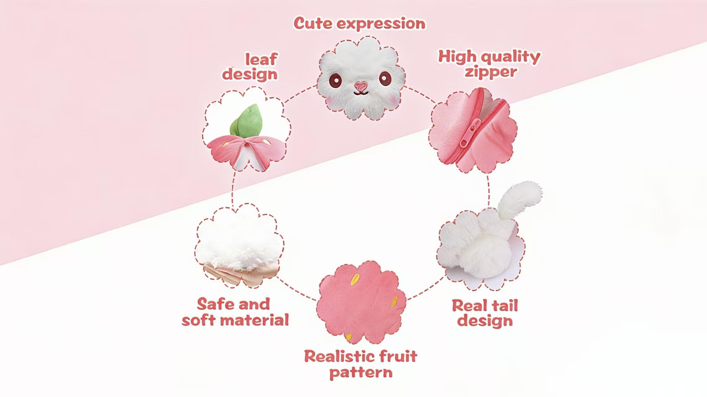 10 inch Bunny Stuffed Animal Reversible Cuddle Bunny Stuffed,Strawberry Bunny Transformed Rabbit Plush Zipper,Turns Into Ears Bunnies Plushies Toy Cute Stuffy Doll Easter Girlfriend Gift 10 inch Bunny Stuffed Animal Reversible Cuddle Bunny Stuffed,Strawberry Bunny Transformed Rabbit Plush Zipper,Turns Into Ears Bunnies Plushies Toy Cute Stuffy Doll Easter Girlfriend Gift