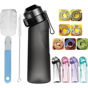Free cleaning brush and 7 free flavor clips. Large capacity 650ml portable straw water cup for men and women. Fragrance ring sugar-free patented design water cup for children. Bottle